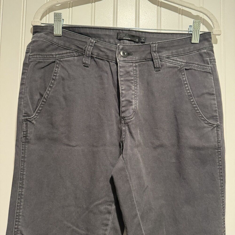 Prana Gray Janessa Pants Tapered Button Fly Size 6 - Picture 3 of 8